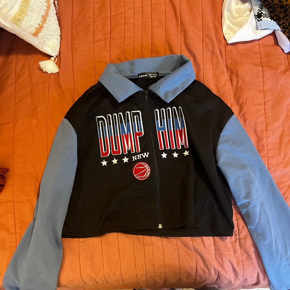 Cropped Zip Up Shirt